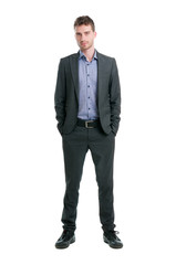 Smiling businessman full length