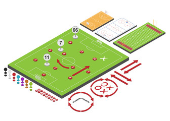 Sport schemes. Vector illustration.