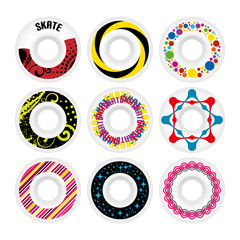 Design skate wheels. Vector illustration.