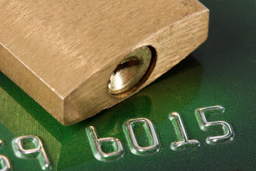 Fototapeta premium Credit card and padlock