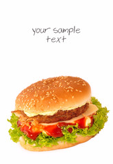 Freigestellter Hamburger