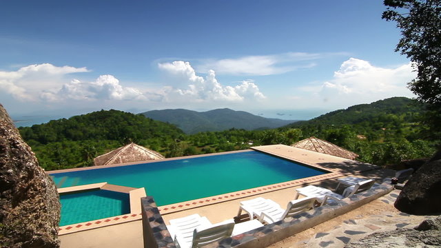 Luxury pool in the mountains