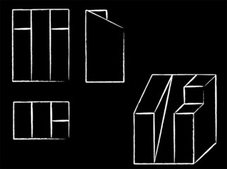 sketch of geometric figures vector illustration