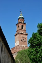 Fototapeta na wymiar Bramante wieża, zamek Sforzów, Vigevano, Pavia, Włochy
