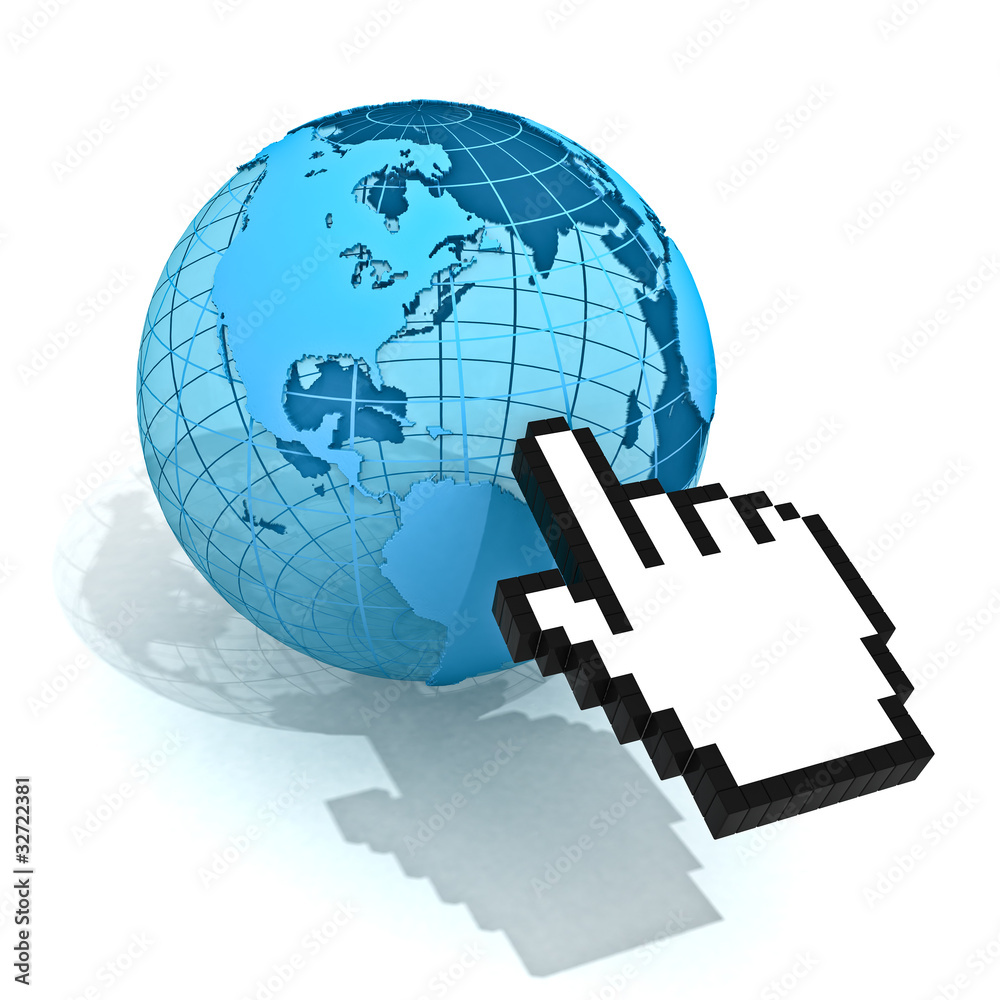 Poster hand cursor and world wide web