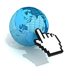 Hand Cursor And World Wide Web