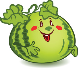 cartoon smiling watermelon