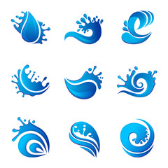 water symbol set