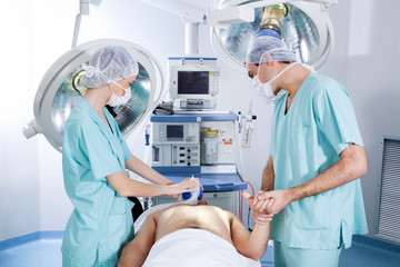 Patient in the operation theatre