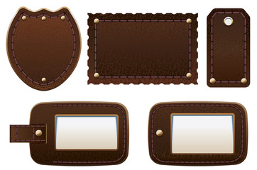 Leather labels.