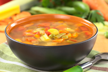 Fresh vegetable soup