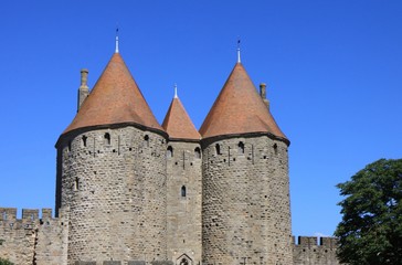 Fototapeta na wymiar Carcassonne, średniowiecznego miasta
