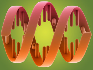 DNA structure on green background