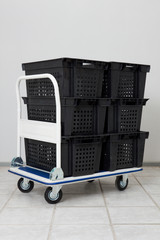Transport warehouse cart with containers #1