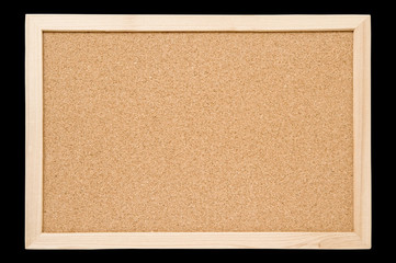 黒背景にコルクボードのアップ