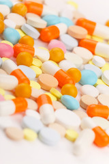 Colorful tablets with capsules
