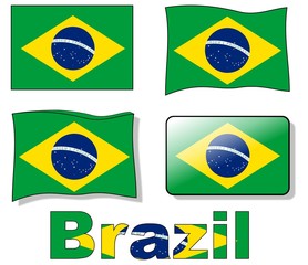Brazil flag in vector
