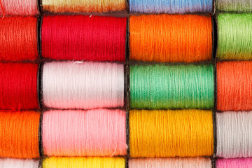 bobbins of lurex thread