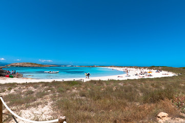 Fototapeta na wymiar Ses Illetas Formentera plaży