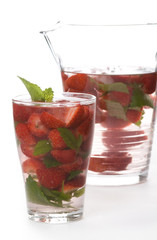 Strawberry Drink isolated on white