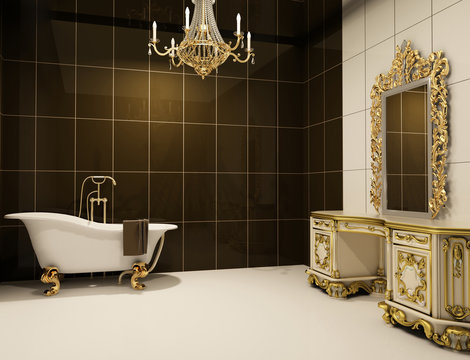 Baroque Furniture In Bathroom