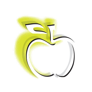 apple icon, simple clean symbol (vector)
