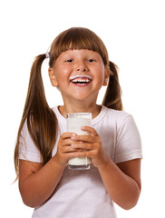 Girl loves milk