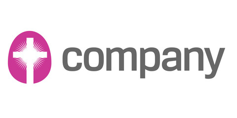 Cross sign as religion logo