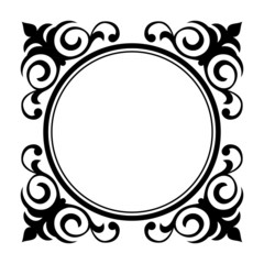 Vector circle ornamental decorative frame B