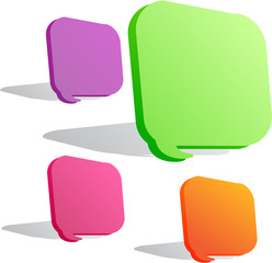 Colorful speech bubble. Set