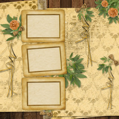 Congratulations to the holiday with frame and peony