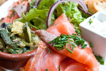 Fresh salmon salad