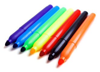 Plastic Marker pen on isolated over white