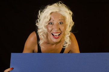 Hey mit blauen Schild