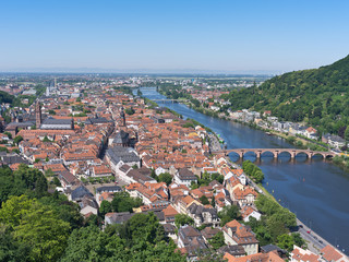Fototapeta na wymiar Ausblick über Heidelberg