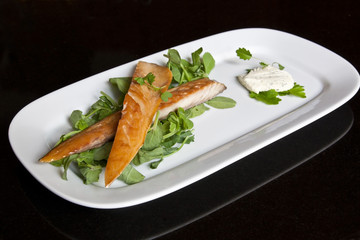 Smoked Mackerel & Pea Shoots