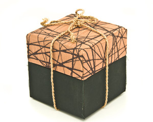 brown fabric box
