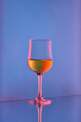 Goblet with white wine