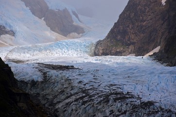 Glaciers in the Straits of Magellan in Southern Chile.