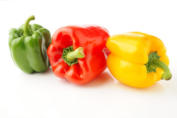 fresh pepper on white background