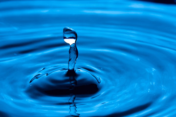 Water drop splashing