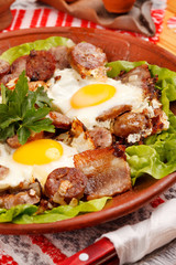 sausage and eggs for breakfast