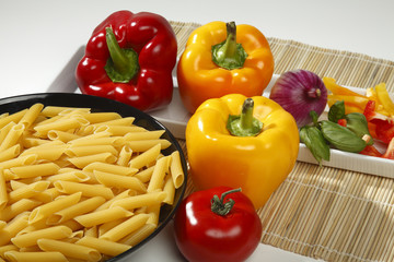 penne tomatoes and peppers