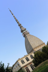 Naklejka premium Mole antonelliana, Torino, Italia, vista dai Giardini Reali
