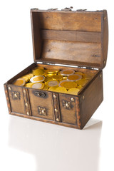 Open box full with money