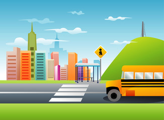school bus vector illustration © chispas