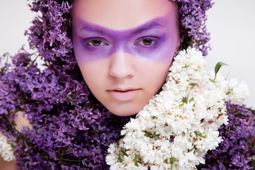 lilac beauty girl portrait