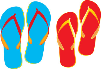 Flip flops isolated on a white background