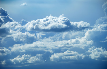 Soft white clouds against blue sky