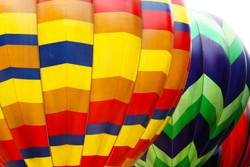 Fototapeta premium Photo of color hot air balloon and sunny day